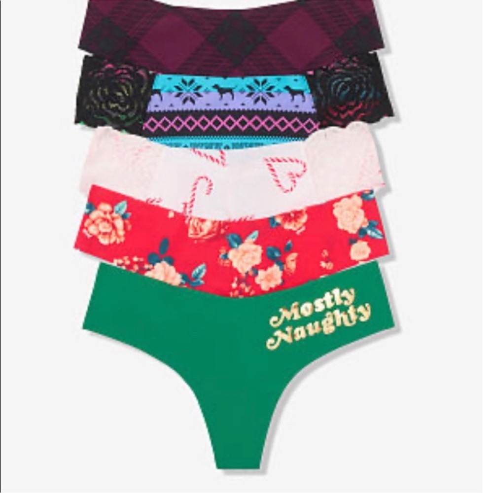 PINK Victoria’s Secret Colorful 5-Piece Panty Set | Multi Color | All XS | NWT